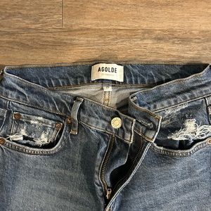 AGOLDE | Distressed Straight Jeans